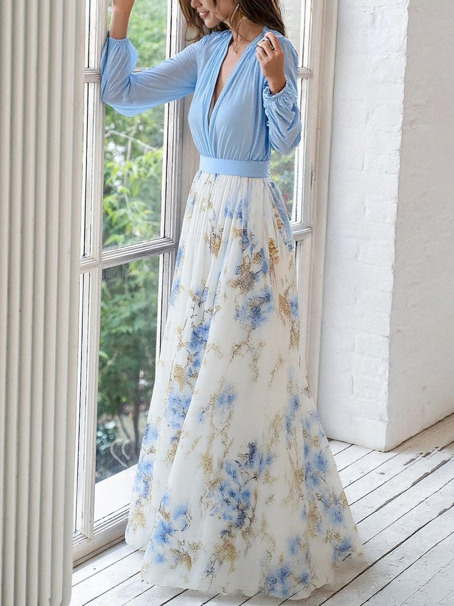 Mia | Elegancka Kwiatowa Sukienka Maxi na Wesele 1
