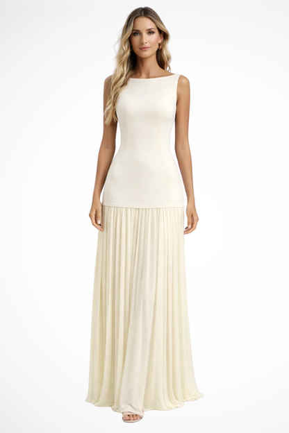 Mia | Elegancka Plisowana Sukienka Maxi na Wesele 1