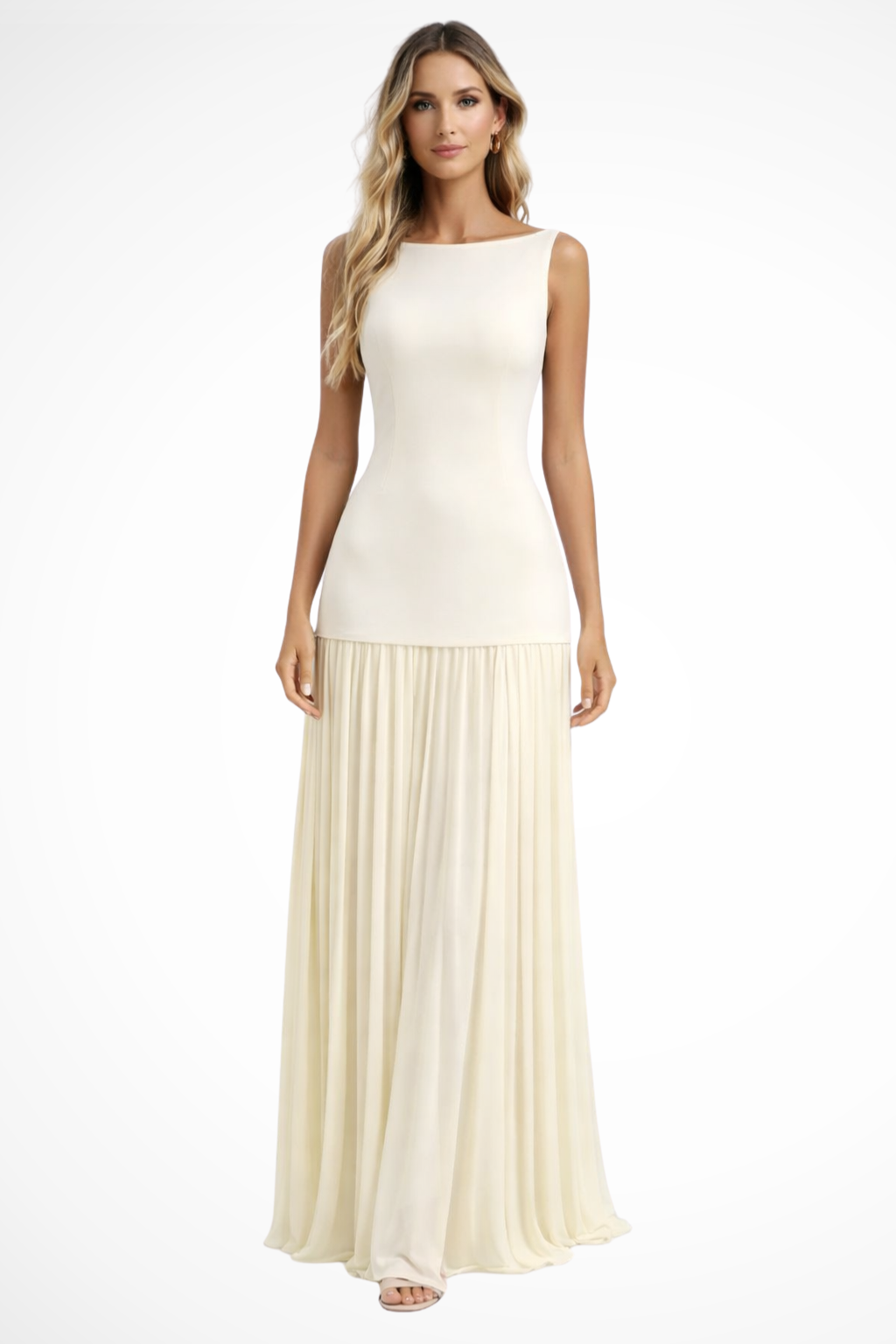 Mia | Elegancka Plisowana Sukienka Maxi na Wesele 1