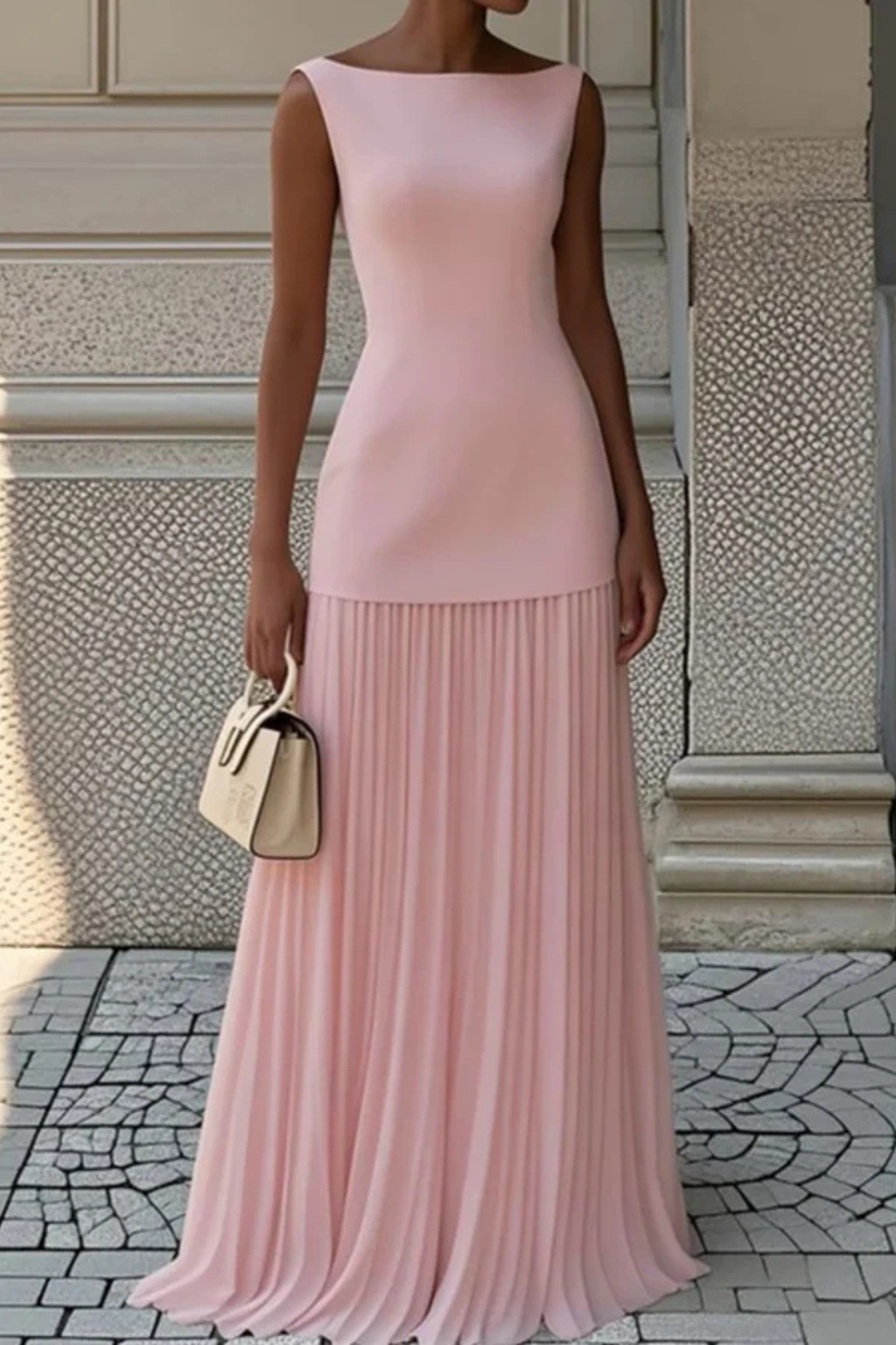 Mia | Elegancka Plisowana Sukienka Maxi na Wesele 7
