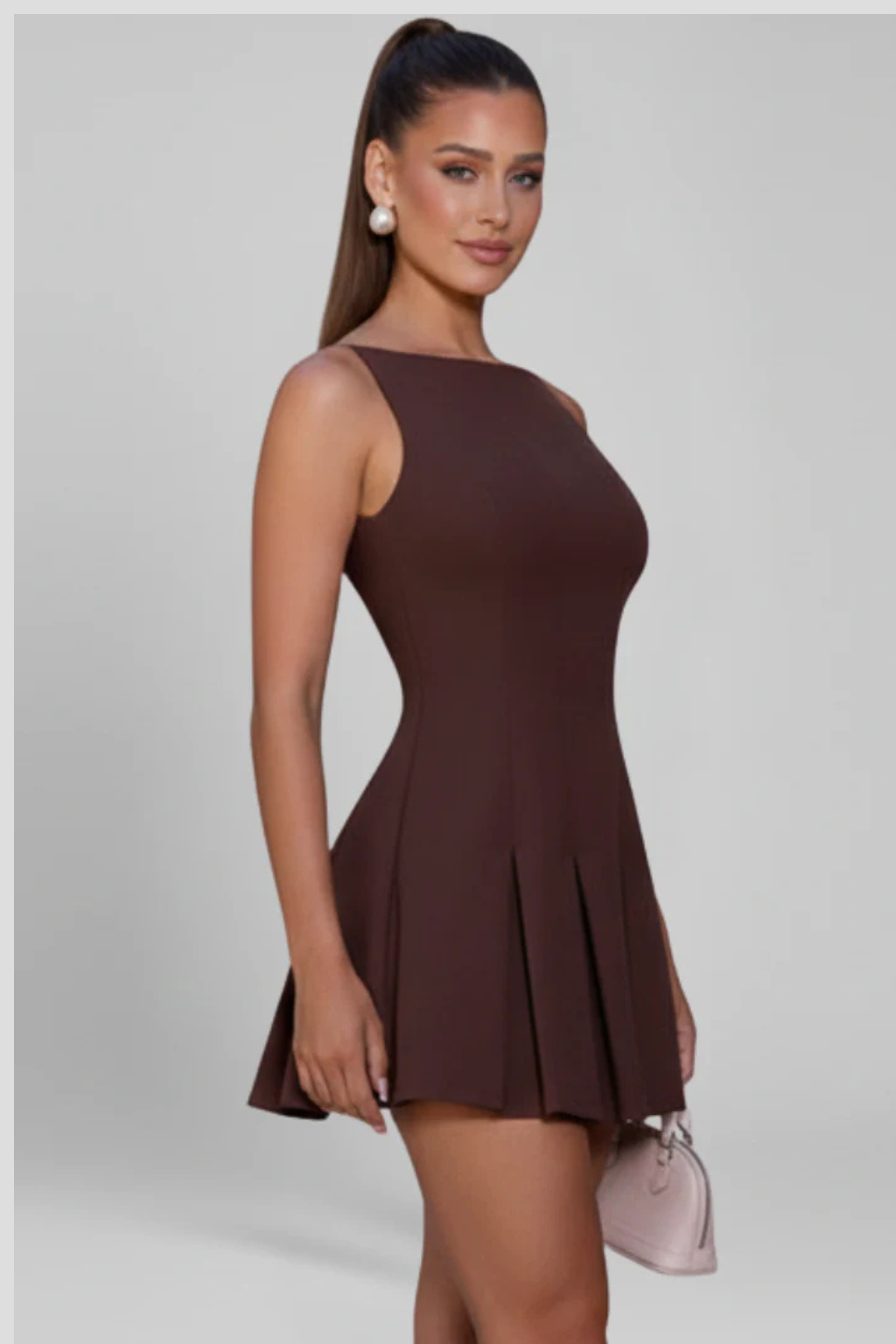Mia | Elegancka Plisowana Sukienka Mini Na Wesele 3