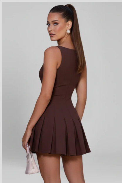 Mia | Elegancka Plisowana Sukienka Mini Na Wesele 4