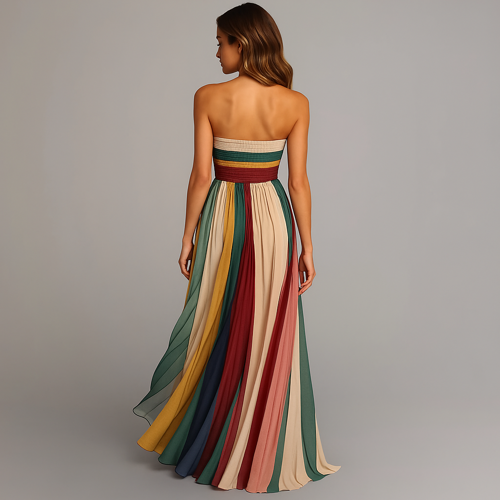 Mia | Elegancka Sukienka Letnia Maxi z Plisami 3