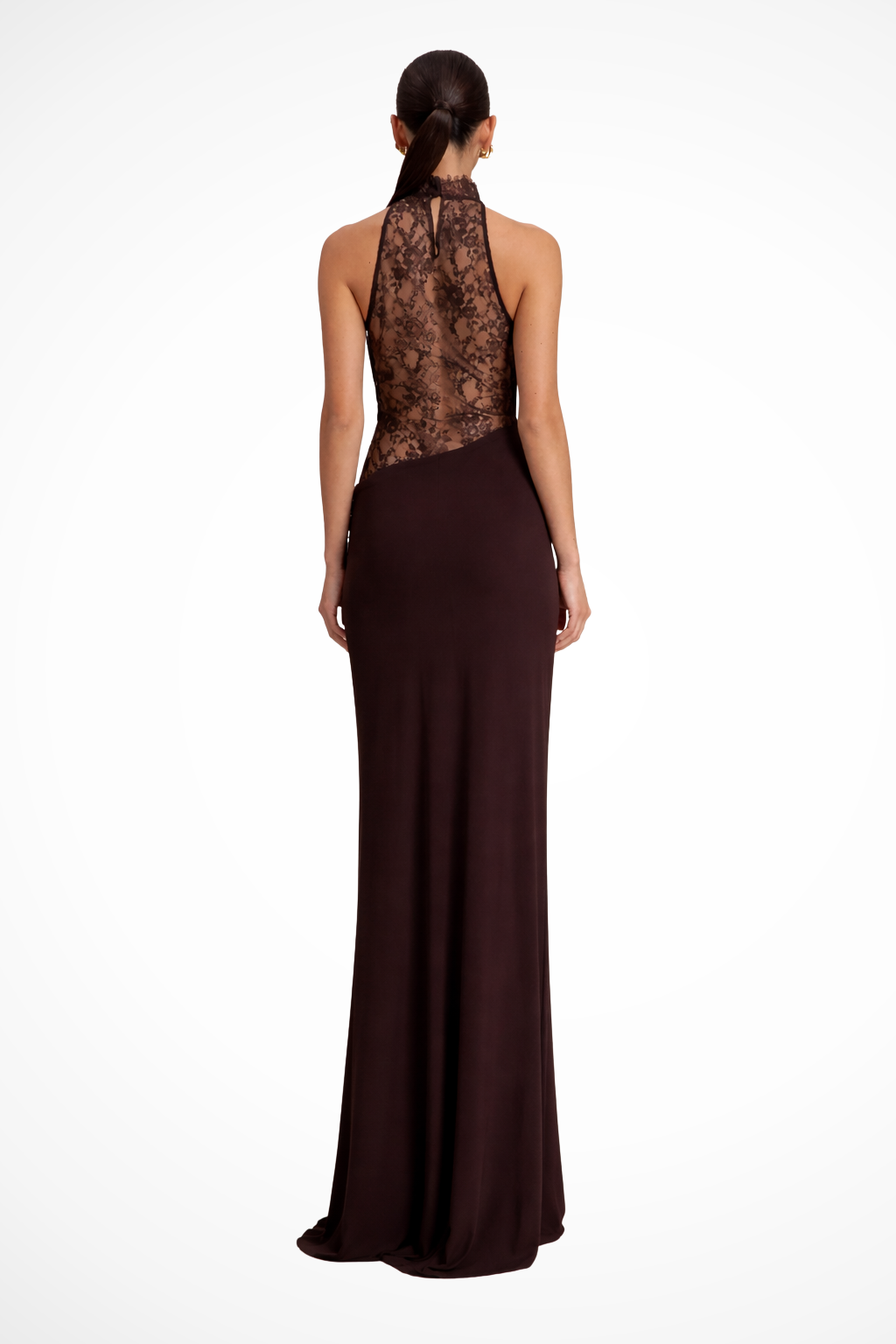 Mia | Elegancka Sukienka Maxi Na Wesele z Koronkowym Panelem 1