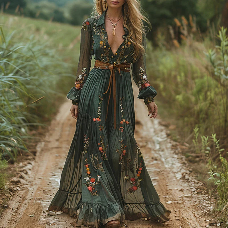 Mia | Elegancka Sukienka Maxi w Kwiaty na Wesele 0