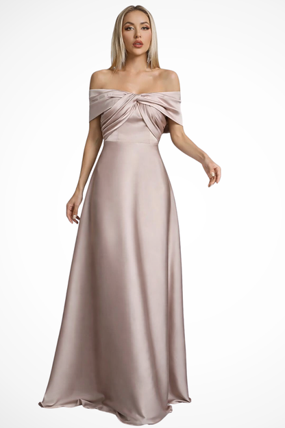 Mia | Elegancka Sukienka Maxi z Odkrytymi Ramionami na Wesele 0