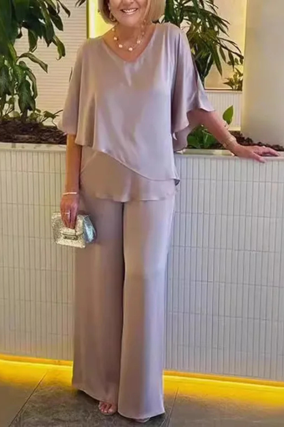 Mia | Elegancki Dwuczęściowy Zestaw z Dekoltem w Kształcie V 8