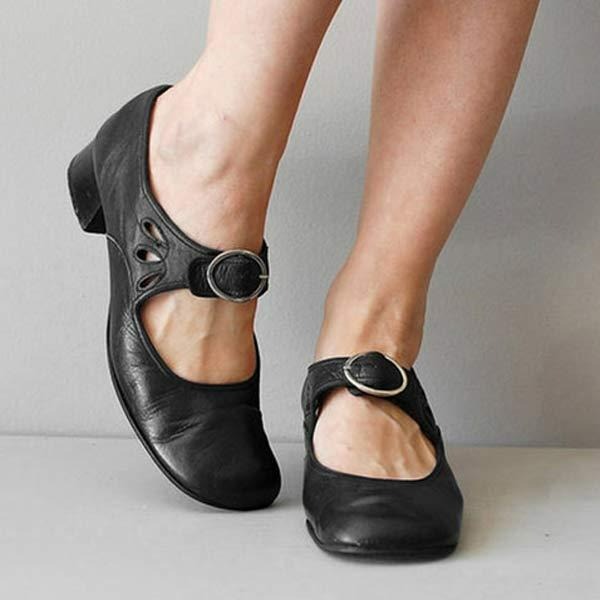 Mia | Eleganckie Skórzane Buty Damskie na Niskim Obcasie 2