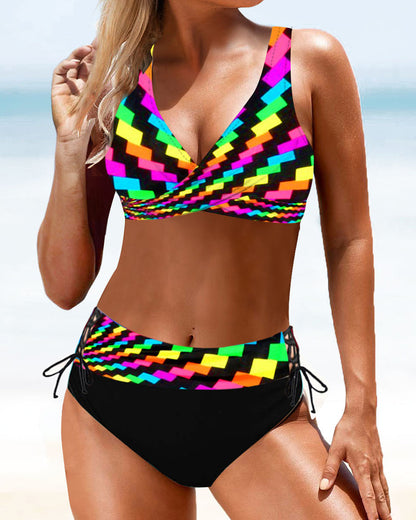 Kolorowe Wygodne Bikini Damskie na Lato