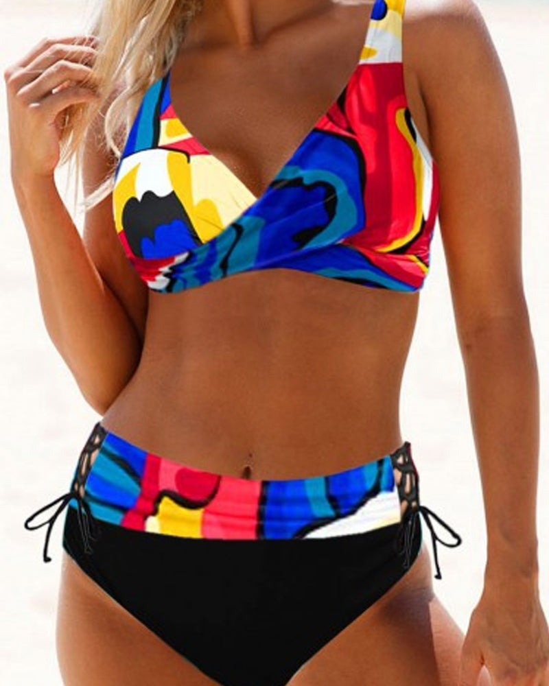 Kolorowe Wygodne Bikini Damskie na Lato