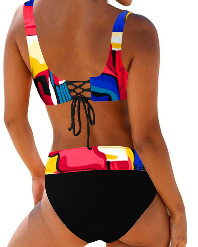 Kolorowe Wygodne Bikini Damskie na Lato