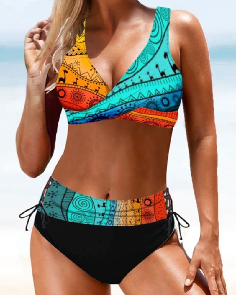 Kolorowe Wygodne Bikini Damskie na Lato