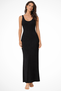Olivia | Elegancka Damska Sukienka Maxi z Dzianiny