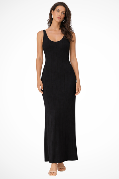 Olivia | Elegancka Damska Sukienka Maxi z Dzianiny 0