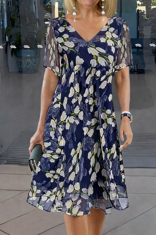 Olivia | Elegancka Kwiatowa Tunika Damska z Przewiewnym Materiałem 0