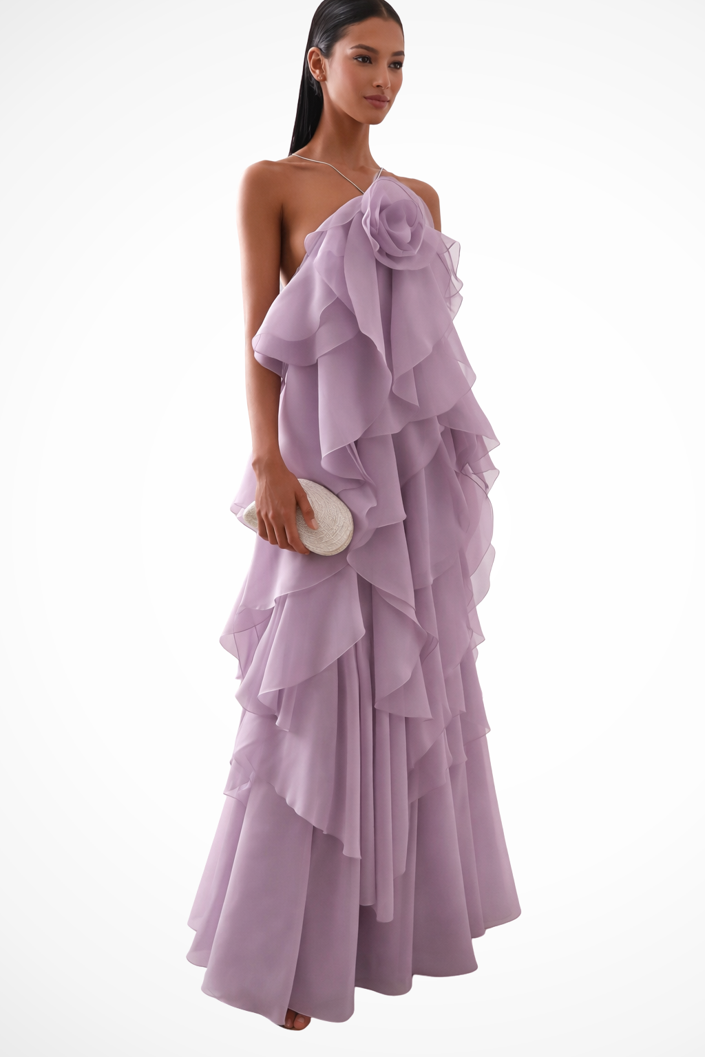 Olivia | Elegancka Sukienka Maxi z Falbaną na Wesele 6
