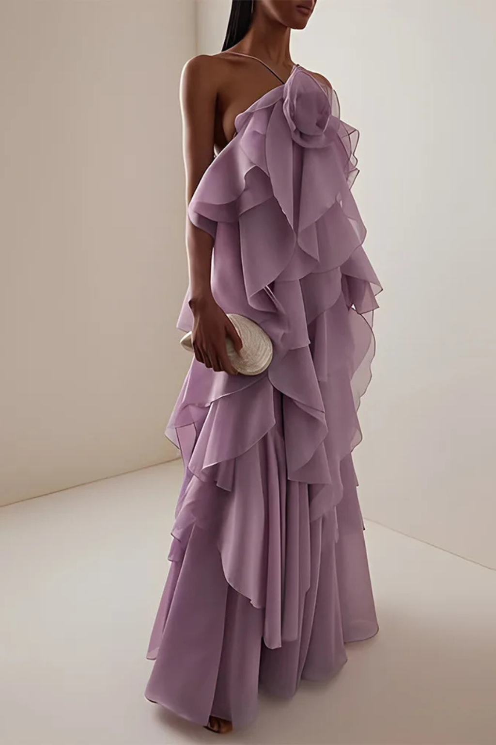 Olivia | Elegancka Sukienka Maxi z Falbaną na Wesele 7