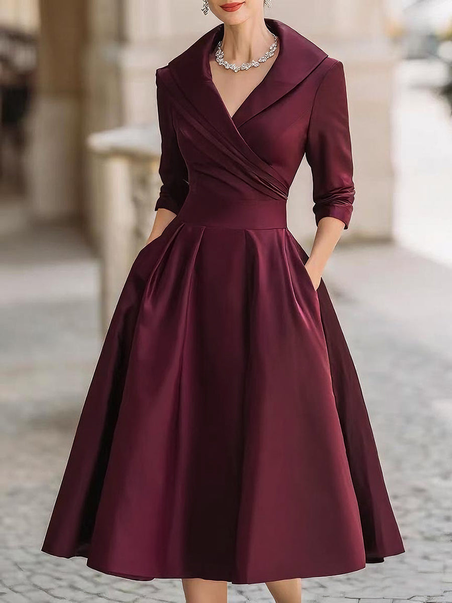 Olivia | Elegancka Sukienka Midi Na Wesele Z Luksusowym Wykończeniem 1
