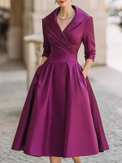 Olivia | Elegancka Sukienka Midi Na Wesele Z Luksusowym Wykończeniem 3