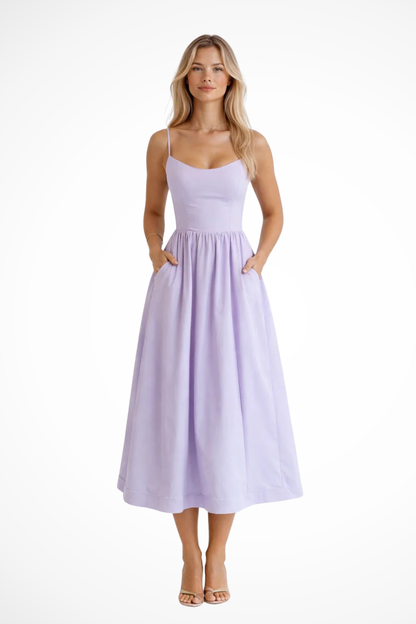 Olivia | Elegancka Sukienka Midi na Wesele w Stylu Ascot 1