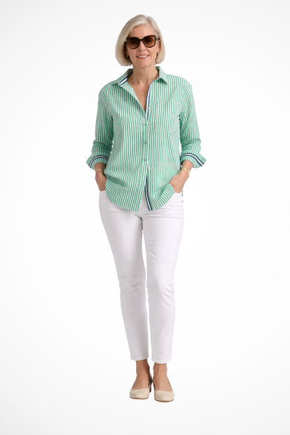 Olivia | Stylowa Damska Koszula Oversize w Pionowe Paski 4