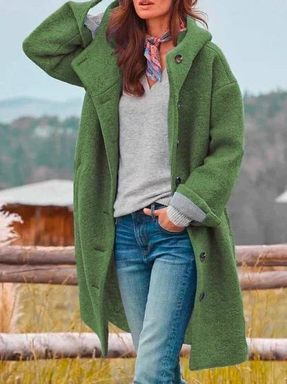 Płaszcz Teddy Damski Oversize z Kapturem