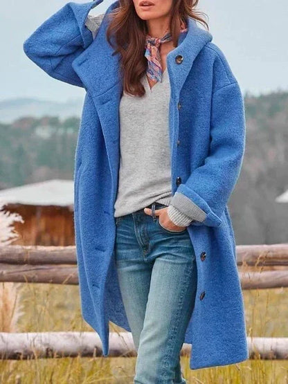 Płaszcz Teddy Damski Oversize z Kapturem