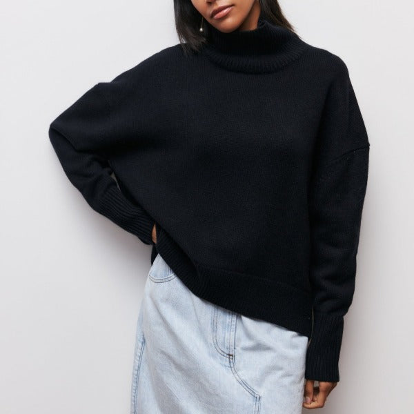 Aria | Stylowy sweter zimowy z wysokim kołnierzem