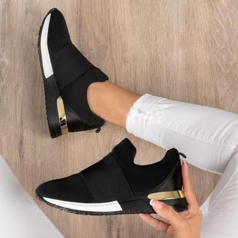 Sneakersy Damskie Wsuwane na Szeroką Stopę