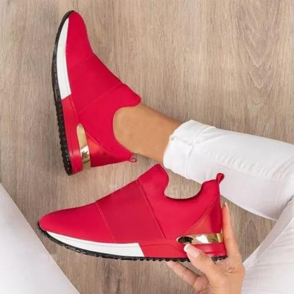 Sneakersy Damskie Wsuwane na Szeroką Stopę