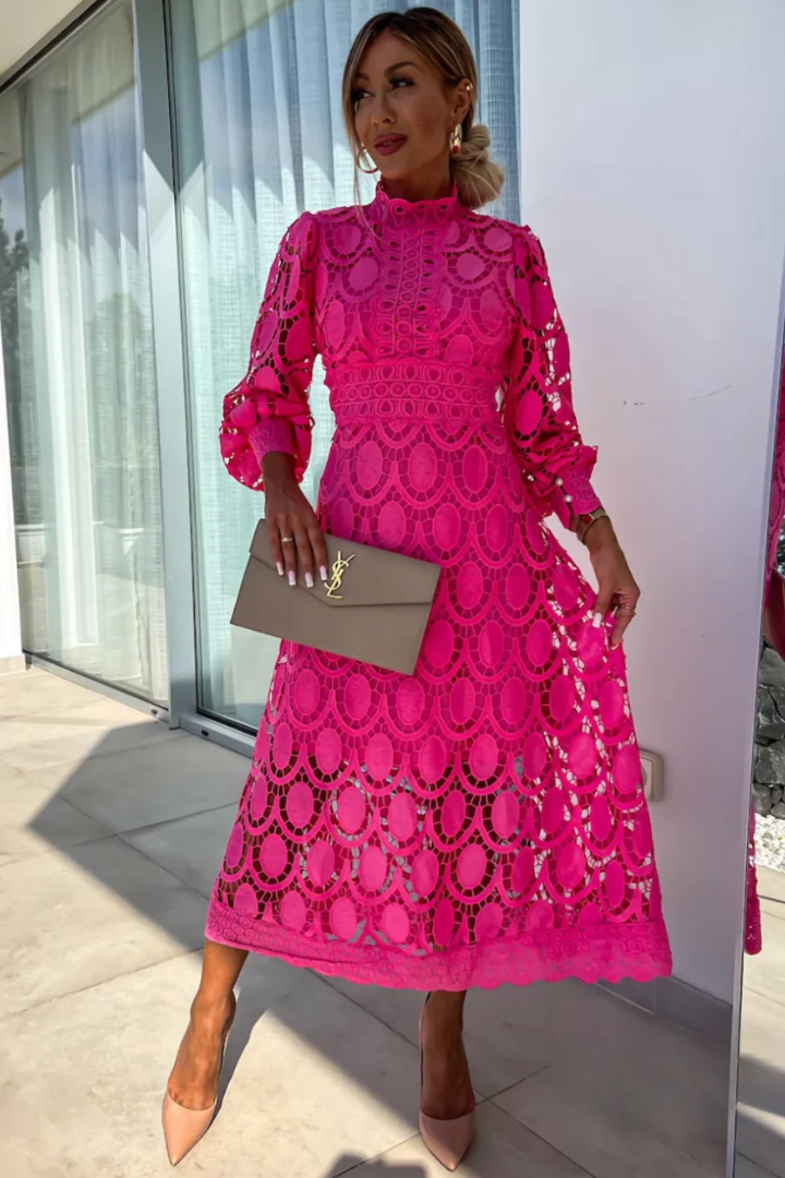Sophie | Elegancka Koronkowa Sukienka Midi na Wesele 4