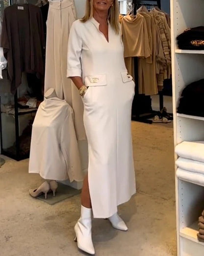 Stylowa Sukienka Damska | Lekkotkaninowa Sukienka na Wesele z Pochlebnym Krojem | Elegancka i Wygodna na Lato