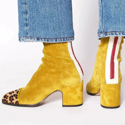 Stylowe Botki Damskie na Obcasie z Kwadratowymi Noskami | Wygodne i Eleganckie Buty na Co Dzień 3