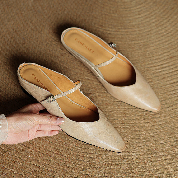 Stylowe Damskie Buty na Płaskiej Podeszwie z Paskiem - Elegancja na Co Dzień