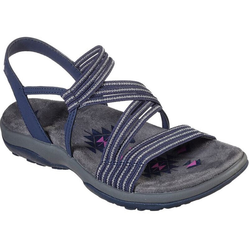 Stylowe Sandały Damskie z Elastycznym Paskiem | Lekka Amortyzowana Podeszwa dla Komfortu na Ciepłe Dni