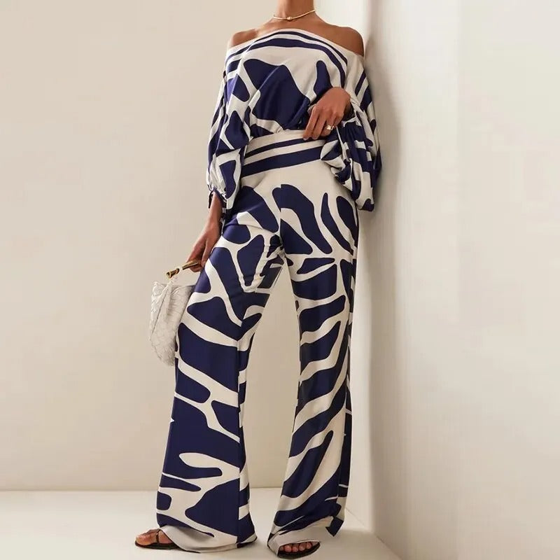 Stylowy Zestaw Damski | Dwuczęściowy Krój z Lekkim Materiałem | Komfort i Elegancja na Co Dzień