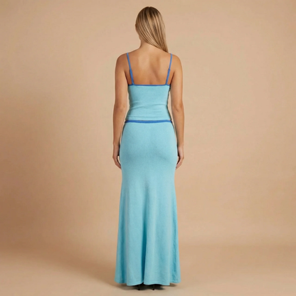 Stylowy Zestaw Damski | Zestaw Dresowy Damski z Maxi Spódnicą i Krótkim Topem dla Wygody i Elegancji