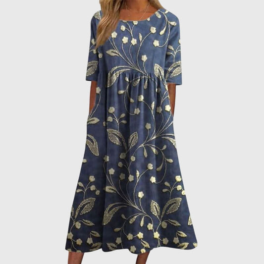 Sukienka Damska Mieszanka Tkanin | Elegancka Zwiewna Sukienka na Wesele