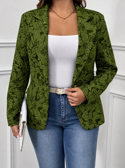 Marynarka Damska Taliowana Wzór Paisley Elegancka