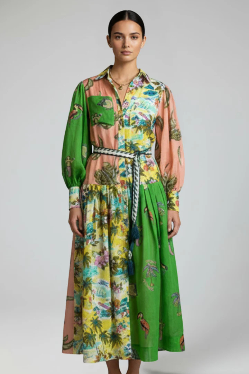 Zara | Elegancka Maxi Sukienka Damska z Długim Rękawem na Wesele 4