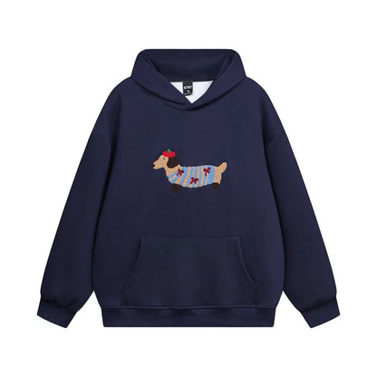 Dante | Bluza oversize unisex z haftowanym jamnikiem