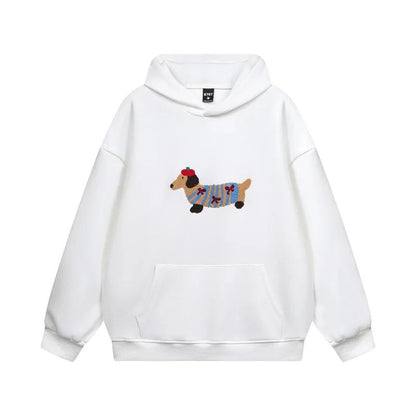 Dante | Bluza oversize unisex z haftowanym jamnikiem