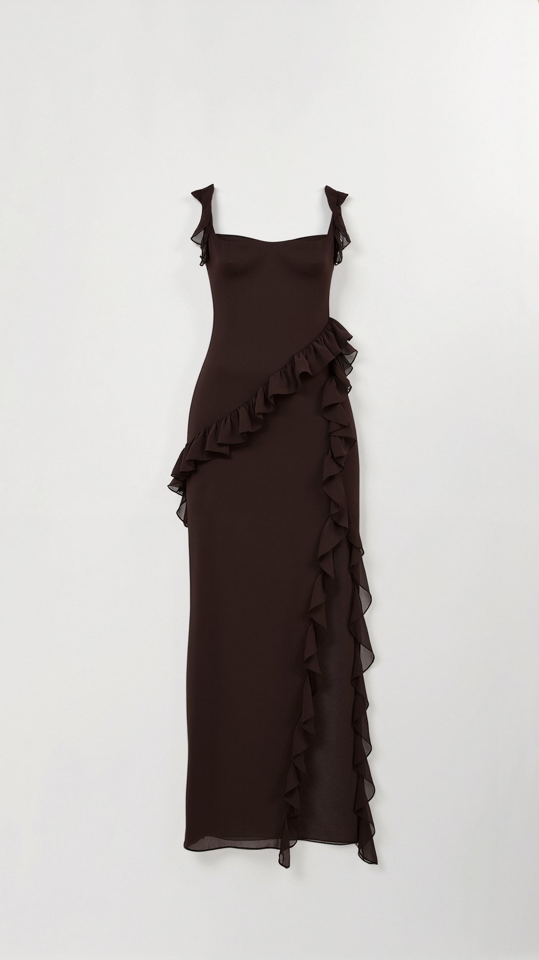 Elavira | Elegancka Sukienka Maxi z Falbankami
